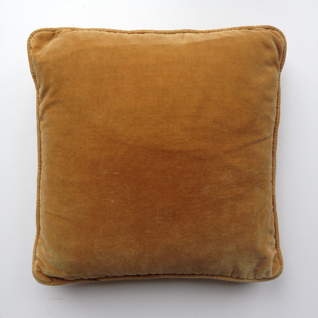 CUSHION, Yellow Velvet (Mustard)